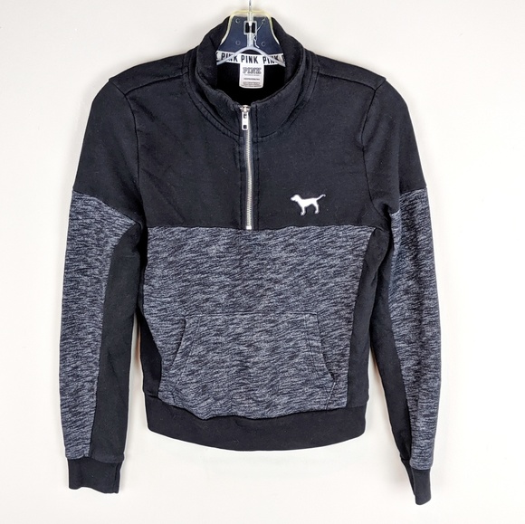 PINK Victoria's Secret | Black Gray Zip Top - E90 - Picture 1 of 6